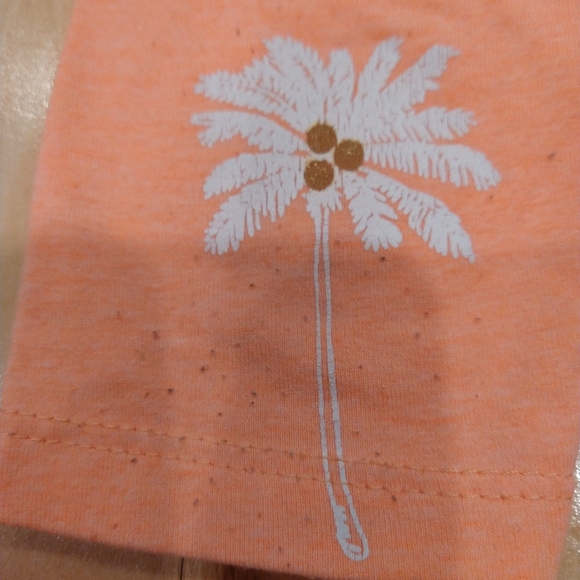 4/20$ 12m grain de ble Z orange capris with Palm trees pilling French - Picture 2 of 5